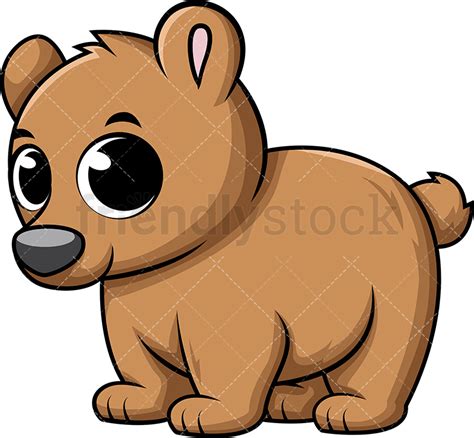 Cute Baby Bear Cartoon Vector Clipart Friendlystock