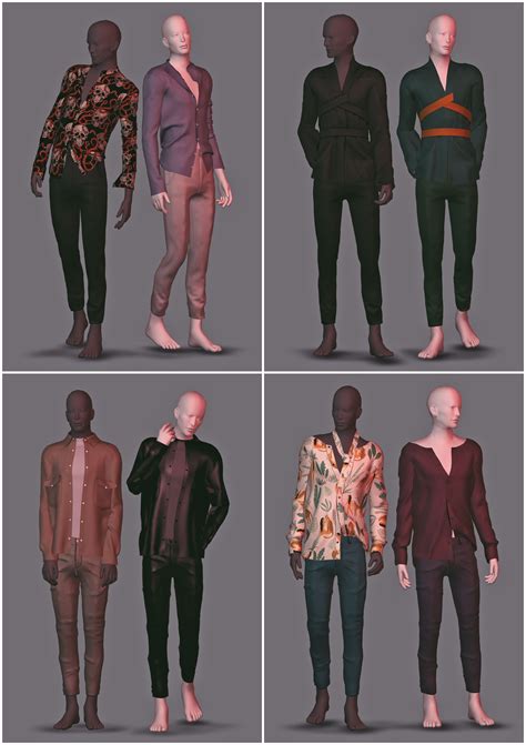 Mens Collection Plazasims On Patreon Sims 4 Male Clothes Sims 4 Clothing Male Clothing