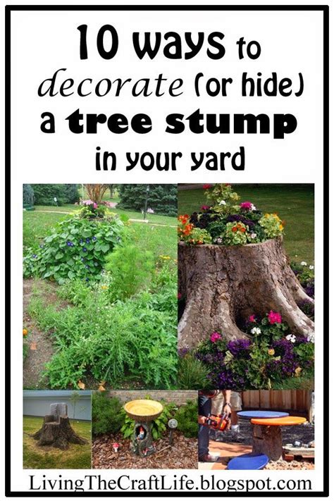 10 Ways To Decorate Hide A Tree Stump In Your Yard Trees For Front