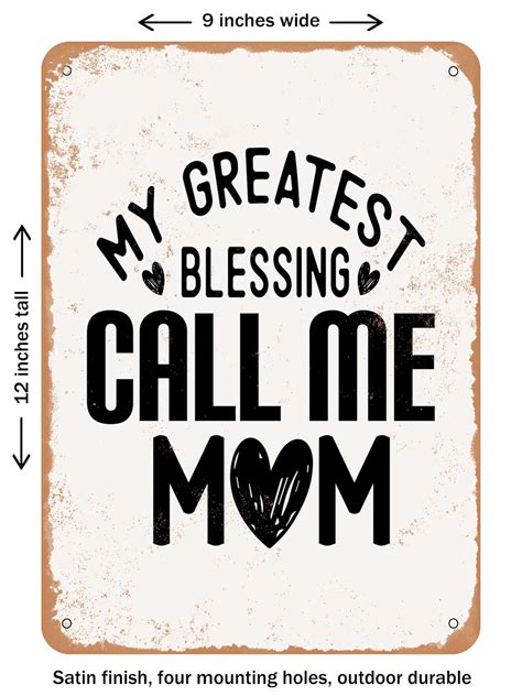 Decorative Metal Sign My Greatest Blessing Call Me Mom Vintage Rusty Look Michaels