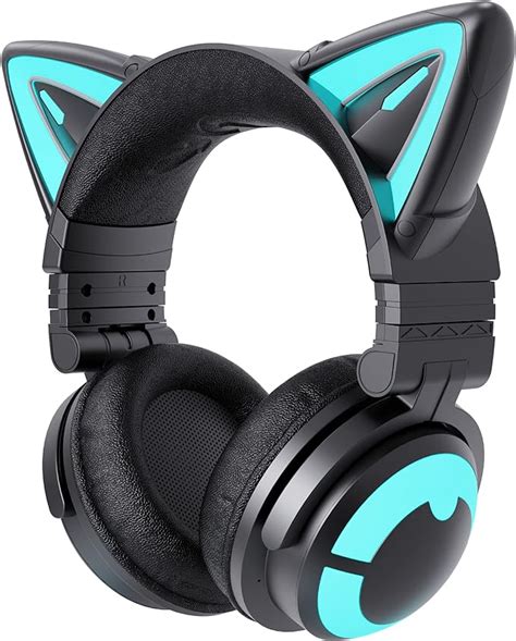 yowu rgb cat ear headphone 3g wireless bluetooth 5 0 foldable gaming headset with 7 1 surround