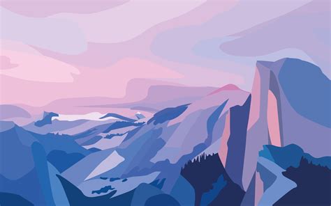 Purple Minimal Mountain Wallpapers Wallpaper Cave