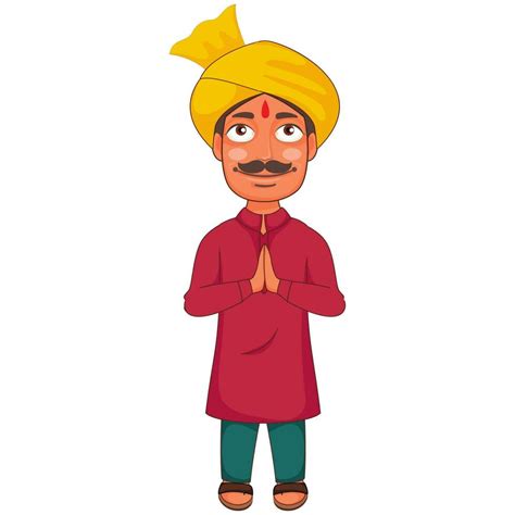 Vector Illustration Of Indian Man Doing Namaste For Welcome 24361252