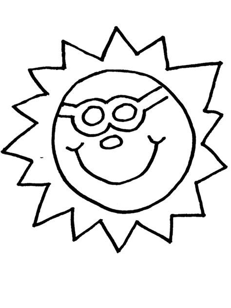 Summer Coloring Pages With Sun