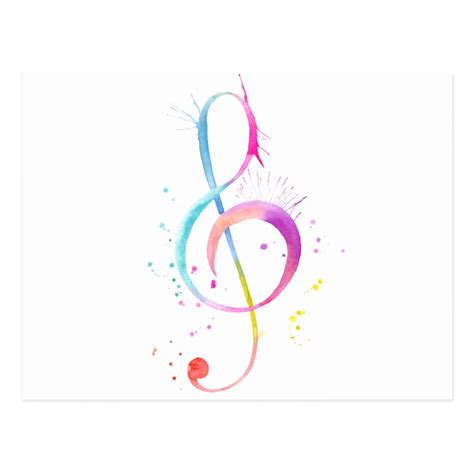 Watercolor Music Notes
