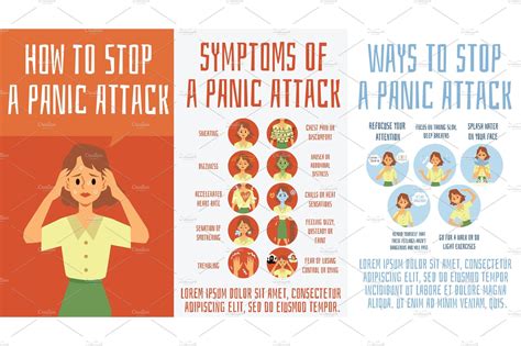 Panic Attack Symptoms And Ways To Healthcare Illustrations ~ Creative Market