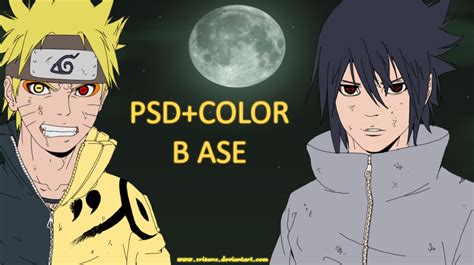 Naruto 650 Naruto And Sasuke Psdcolor Base By Xrisenx On Deviantart