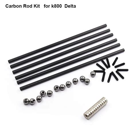 Delta Kossel Carbon Rod Kit K800 Round Screw Ball Round Magnetic