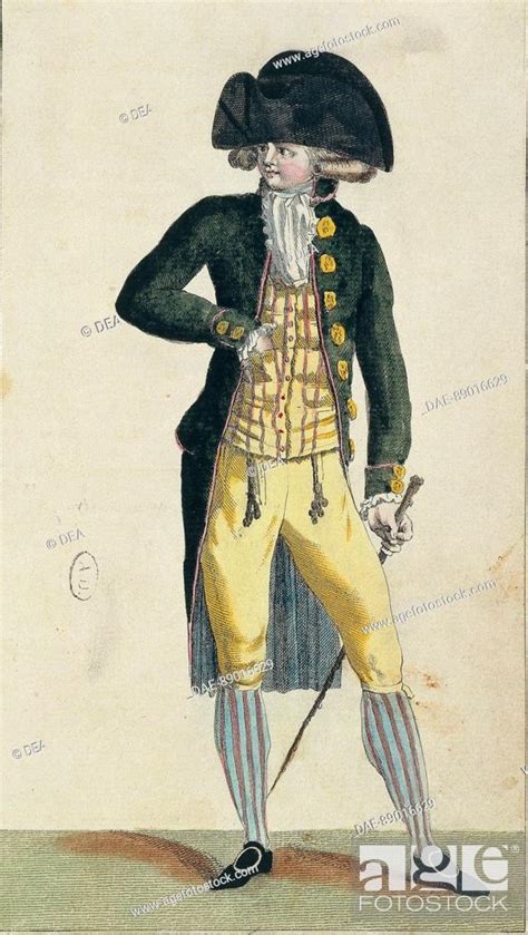 Fashion France 18th Century Mens Fashion Plate Print By Defraine