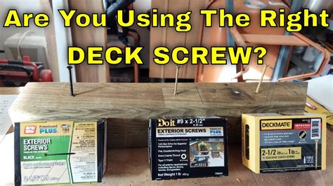 DECK SCREW REVIEW Cost Comparison Differences What Is The Rust