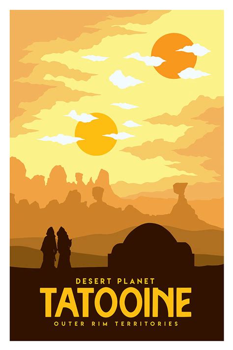 Tatooine Star Wars Travel Poster — Matt Peppler