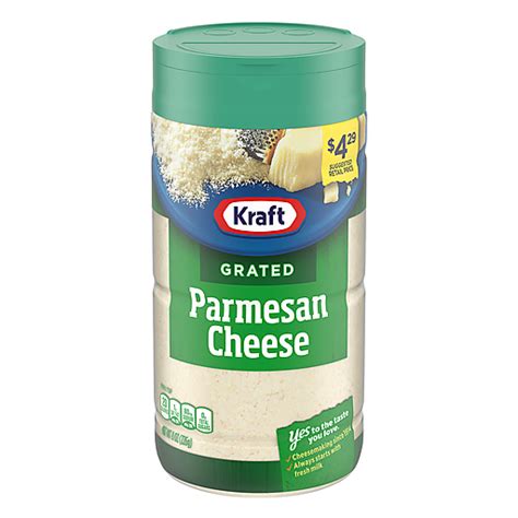 Kraft Grated Cheese Parmesan Cheese 8 Oz Jar Buehlers