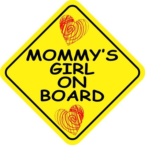6in X 6in Mommys Girl On Board Magnet