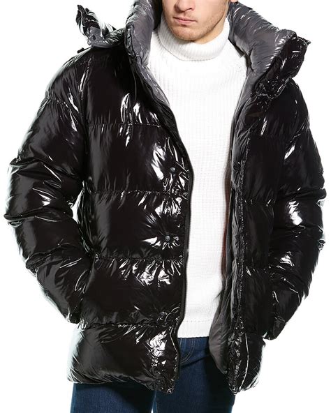 Point Zero Wax Shine Recycled Puffer Jacket Mens Black M Ebay