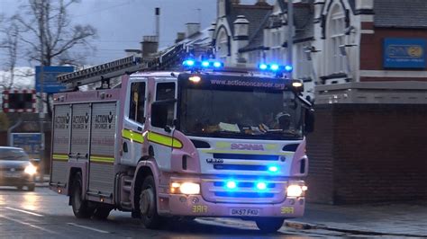 Merseyside Fire And Rescue Service Pink Cancer Awareness Fire Engine