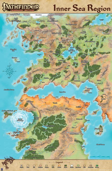 Inner Sea Region Of Golarion Pathfinder In 2019 Pathfinder Maps Map Fantasy Map
