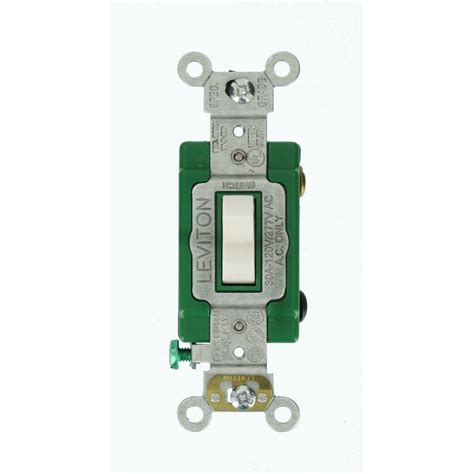 Leviton 30 Amp Industrial Grade Heavy Duty 3 Way Toggle Switch White