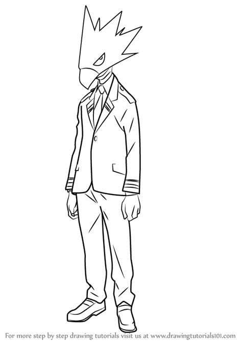 Learn How to Draw Fumikage Tokoyami from Boku no Hero Academia (Boku no