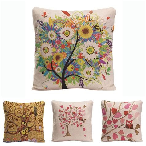 Buy Natural Landscape Cushion Cover Flower Pillow Case