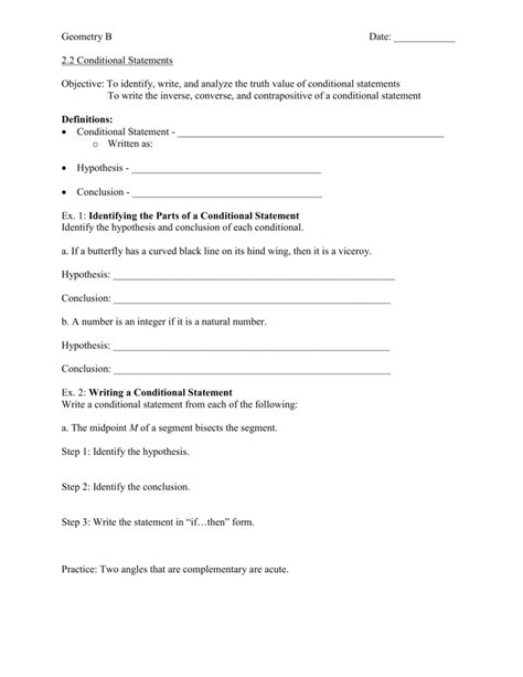 35 Geometry Conditional Statements Worksheet With Answers Support