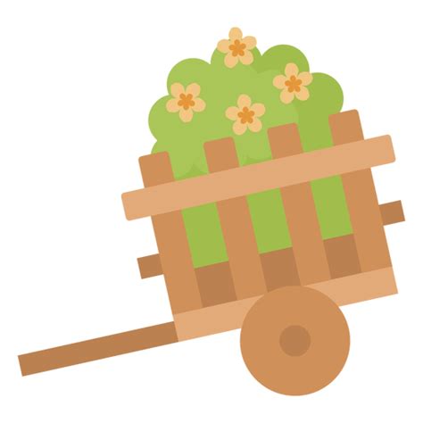 Cute Wheelbarrow Plant Transparent Png And Svg Vector File