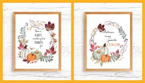 Our Hopeful Home T Of Free Fall Printables