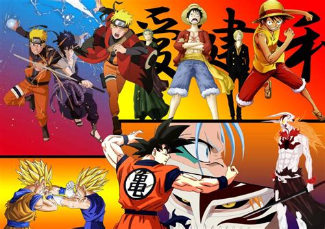 Naruto Bleach One Piece Dragonball Z Wallpaper By Heroakemi On Deviantart