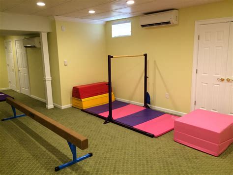 See more ideas about learning spaces, playroom, kids gym. Basement Remodel with a kids gymnastics area. | Gymnastics ...
