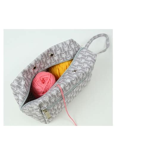 Knitting Bags With Zipper Closure Knitting Pouch With Crochet Etsy
