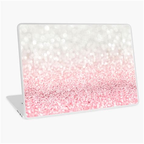 Pink Ombre Glitter Laptop Skin By Heartlocked Redbubble