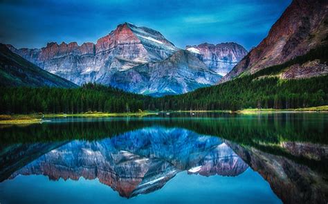 Wallpaper Landscape Forest Mountains Lake Water