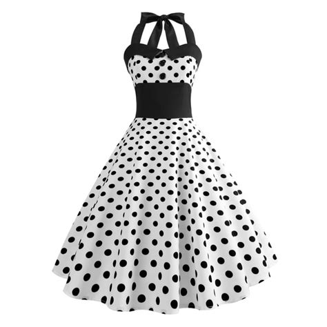 Sexy Retro White Polka Dot Dress Summer 2022 Hepburn Style Vintage