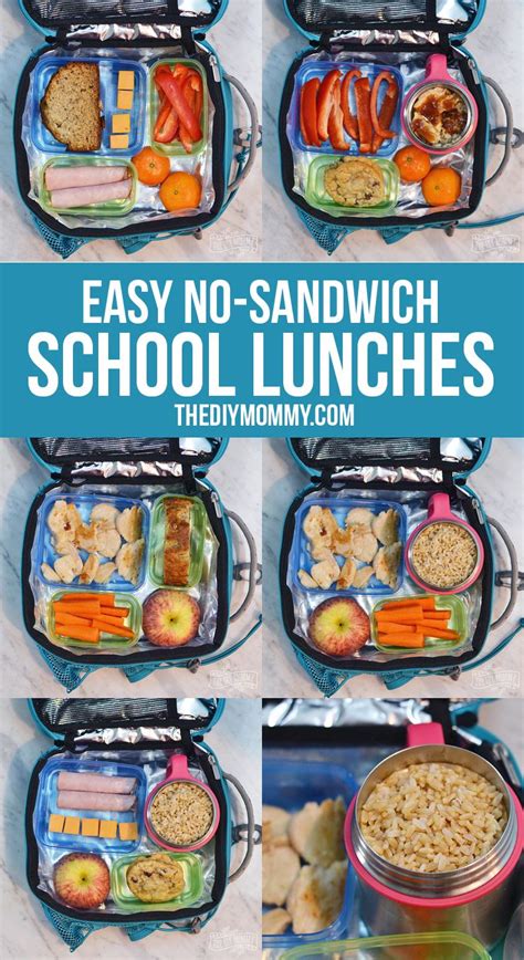 Here are some healthy snack ideas that kids will love. Easy No-Sandwich School Lunch Ideas | Healthy lunches for ...