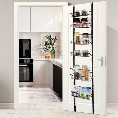 Costway Over The Door Pantry Organizer Wall Mounted Spice Rack W6