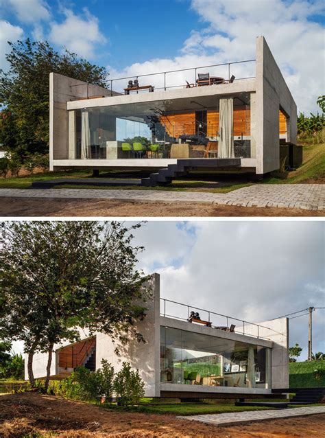 Simple Concrete Exterior House For Small Space Design And Architecture