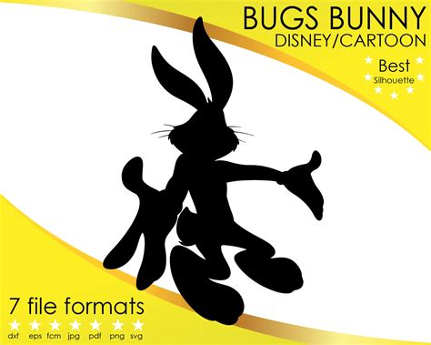 06 Silhouette Bugs Bunny Looney Tunes Disney Cartoon
