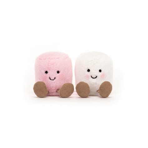 Amuseable Pink And White Marshmallows Soft Toy Soft Toy Jellycat Bobby Rabbit