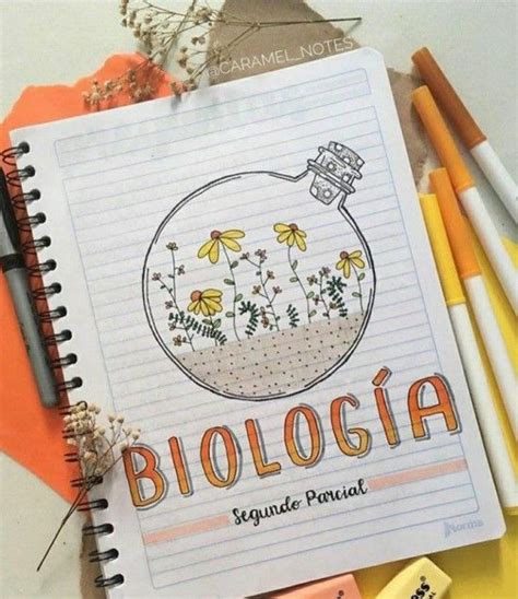 Portadas de Biología diseños bonitos fáciles ideas dibujos Saberimagenes com Portadas
