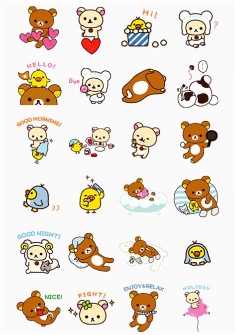 Rilakkuma Kawaii Stickers Cute Kawaii Drawings Cute Stickers