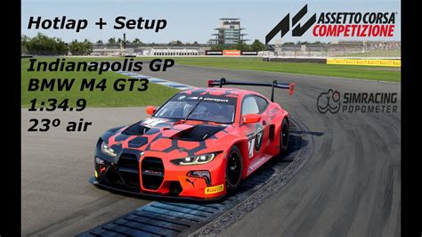 BMW M4 GT3 Hotlap Setup Indianapolis GP 1 34 9 Assetto Corsa