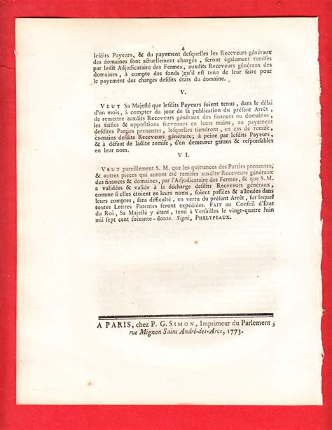 ARREST DU CONSEIL D ÉTAT DU ROI Qui ordonne que les fond laissés dans