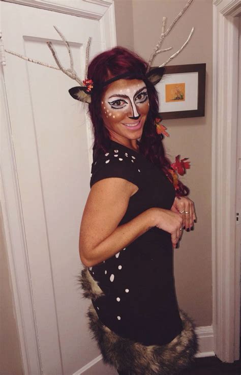 Oh Deer Diy Fall Deer Halloween Costume With Branch Antlers Deer
