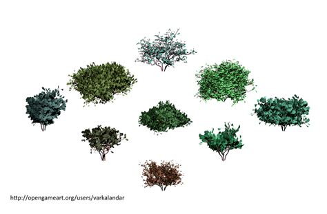 100+ isometric bushes | OpenGameArt.org
