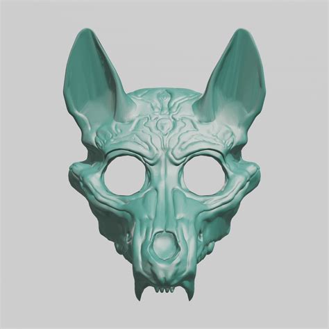 Skull Dog Mask 3d Model