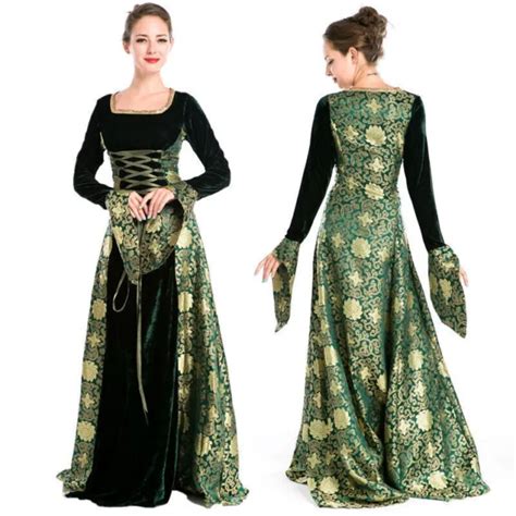 medieval renaissance queen princess costume elegant gown lace up adult women eur 50 55 picclick fr