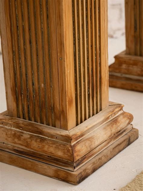Antique Salvaged Architectural Wood Columns A Pair For Sale At