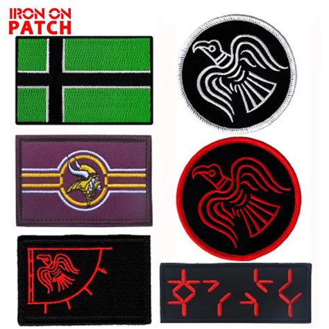 Vinland Viking Flag Patch With Embroidery Chapter Tactical Military