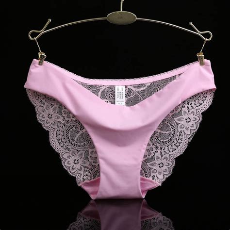 Buy Women Lace Panties Seamless Cotton Panty Hollow Briefs Underwear At