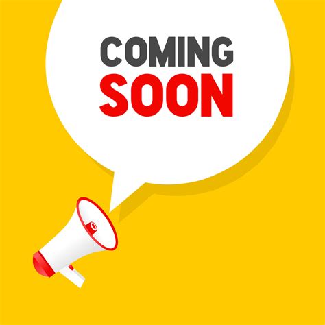 Coming Soon Banner Design Coming Soon Megaphone Banner Promotion Or