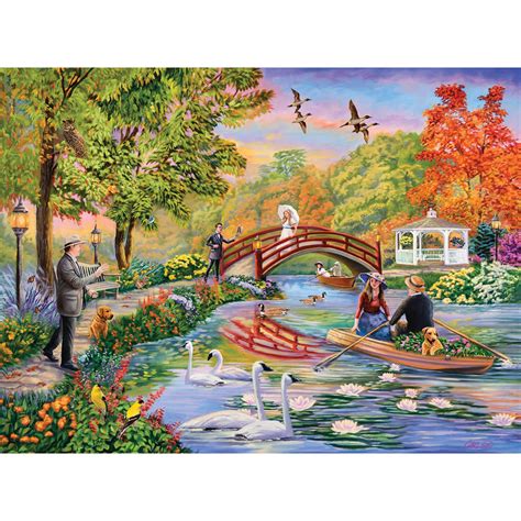 Autumn On The Pond 1000 Piece Jigsaw Puzzle Bits And Pieces